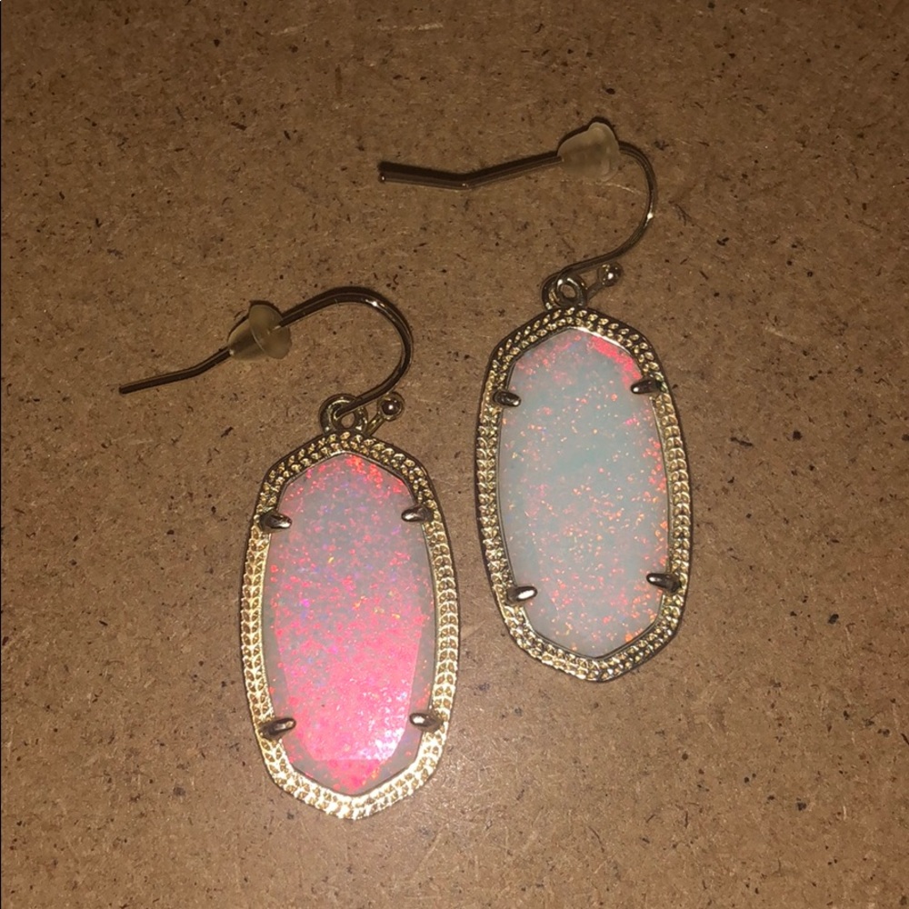 Opal Kendra Scott Dani Earrings with gold frames
